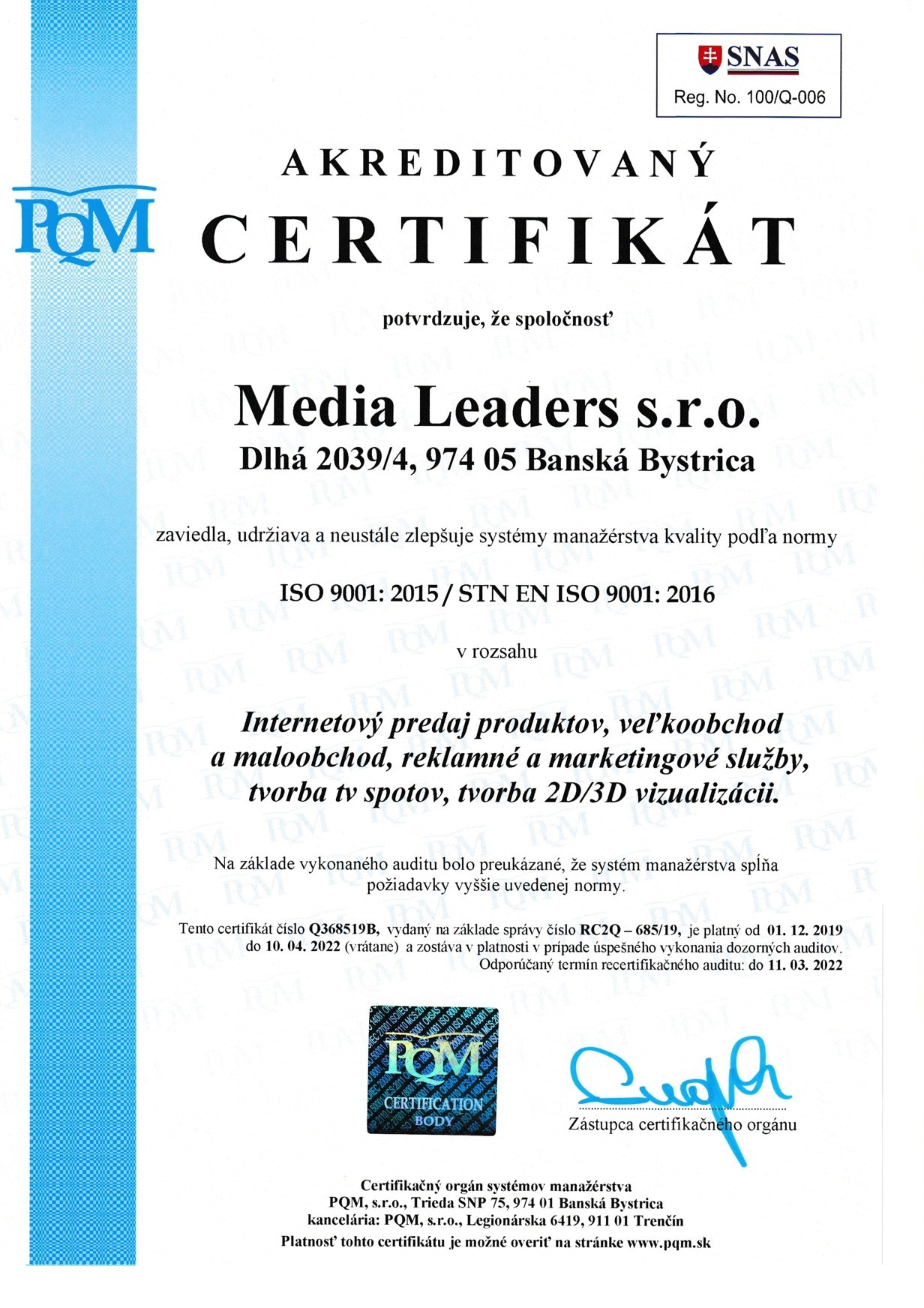 iso 9001 sertifikat media leaders sro