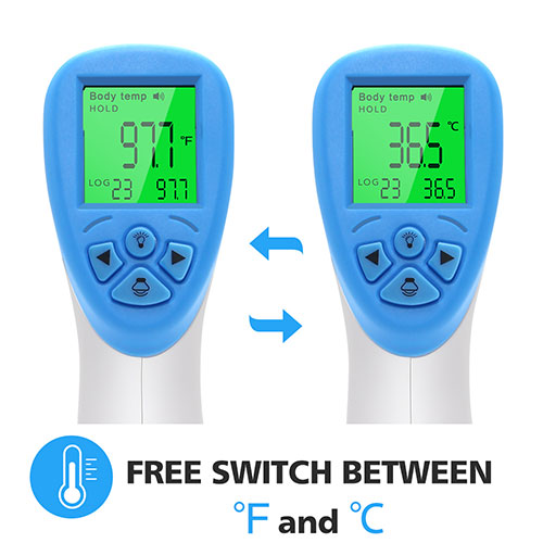 kontaktløst termometer for måling av temperaturen på pannen