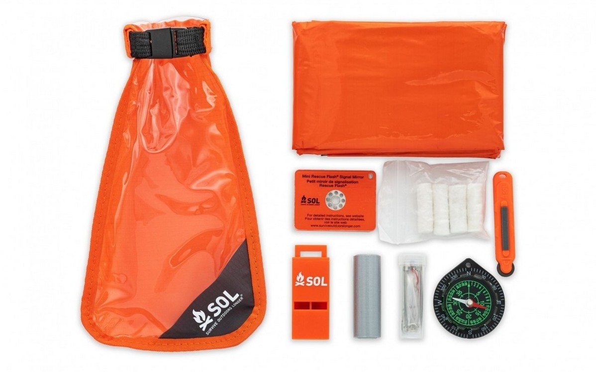 survival kit bag sett med førstehjelp