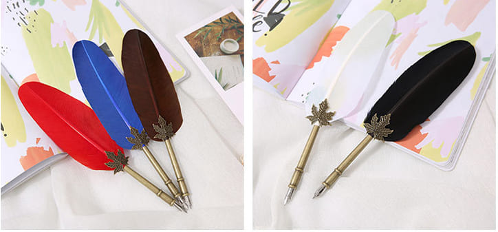 Antik fyllepenn med blekkpenn med fjær