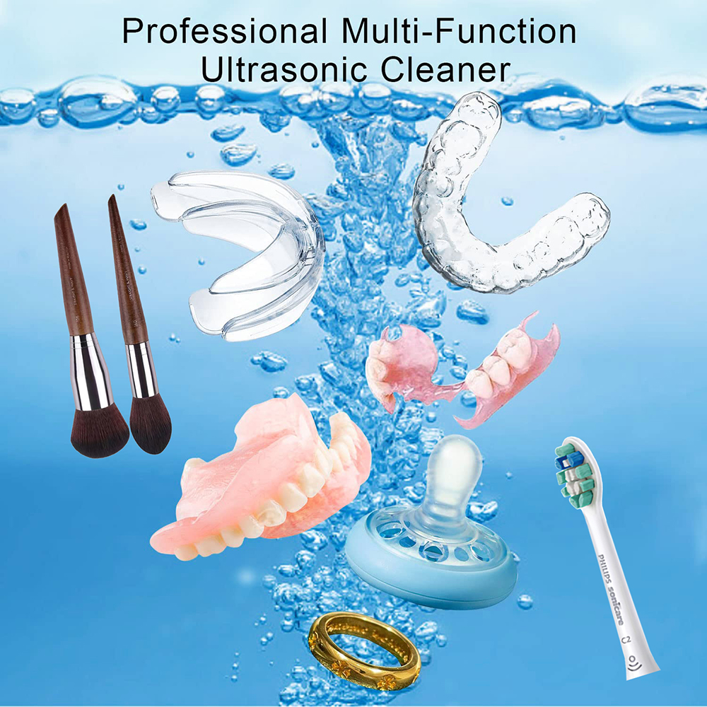 ultrasonisk rengjøringsenhet for tannbørster tannprotese