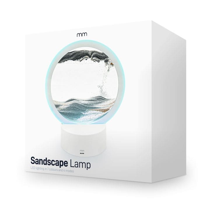 Sand kunstlampe - sands of time table lamp- RGB farge LED-bakgrunnsbelysning
