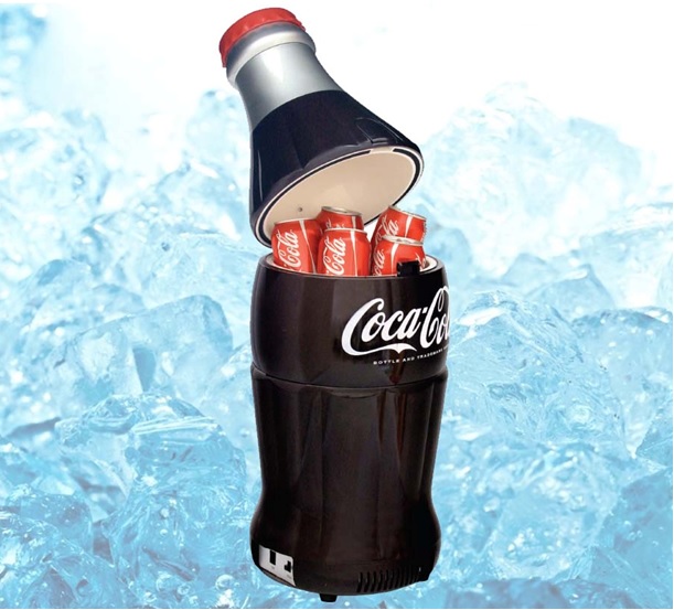 mini kjøleskap coca cola flaske