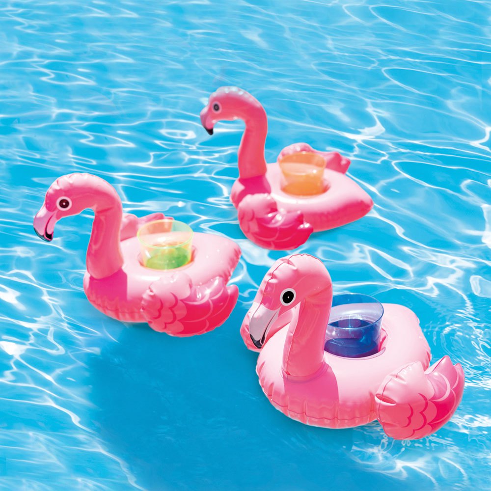flamingo oppblåsbar koppholder flytende