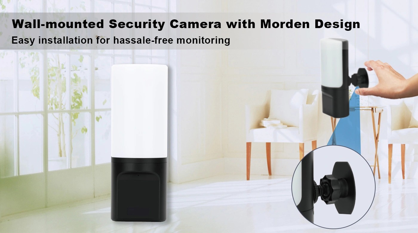 Skjult sikkerhetskamera for lampespion for ditt hus, leilighet, kontor