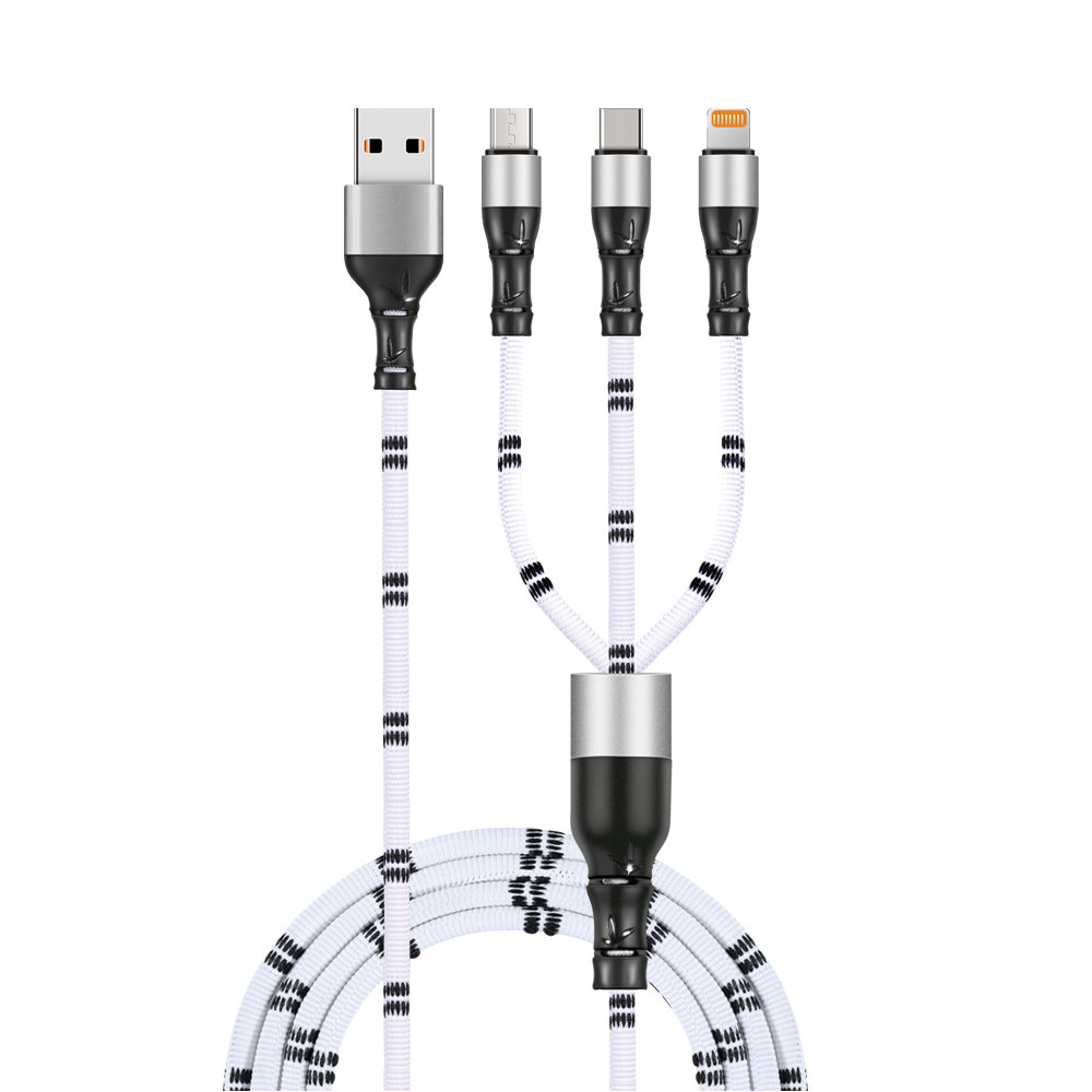 3V1 USB-kabel med bambusdesign