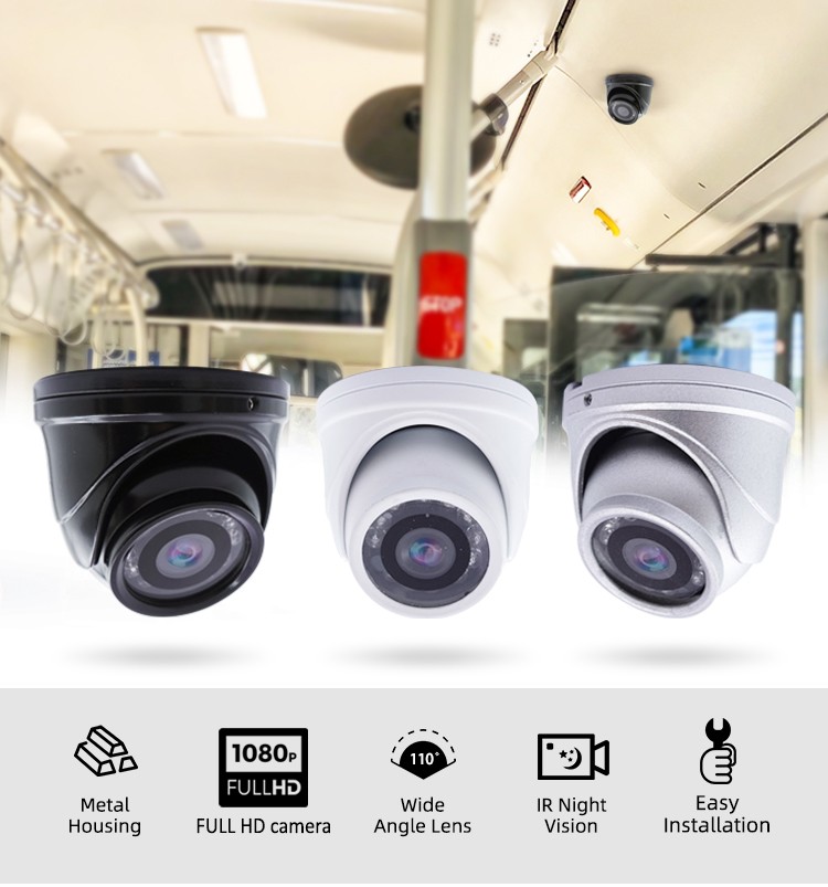 FULL HD bilkamera AHD 3,6 mm linse + 12 IR LED og filter