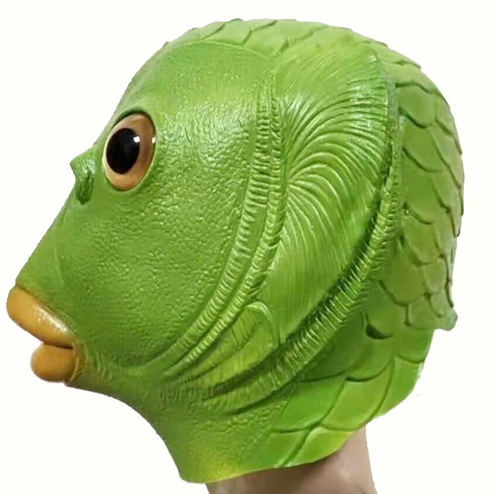 Fiskegrønn hode ansikts silikonmaske
