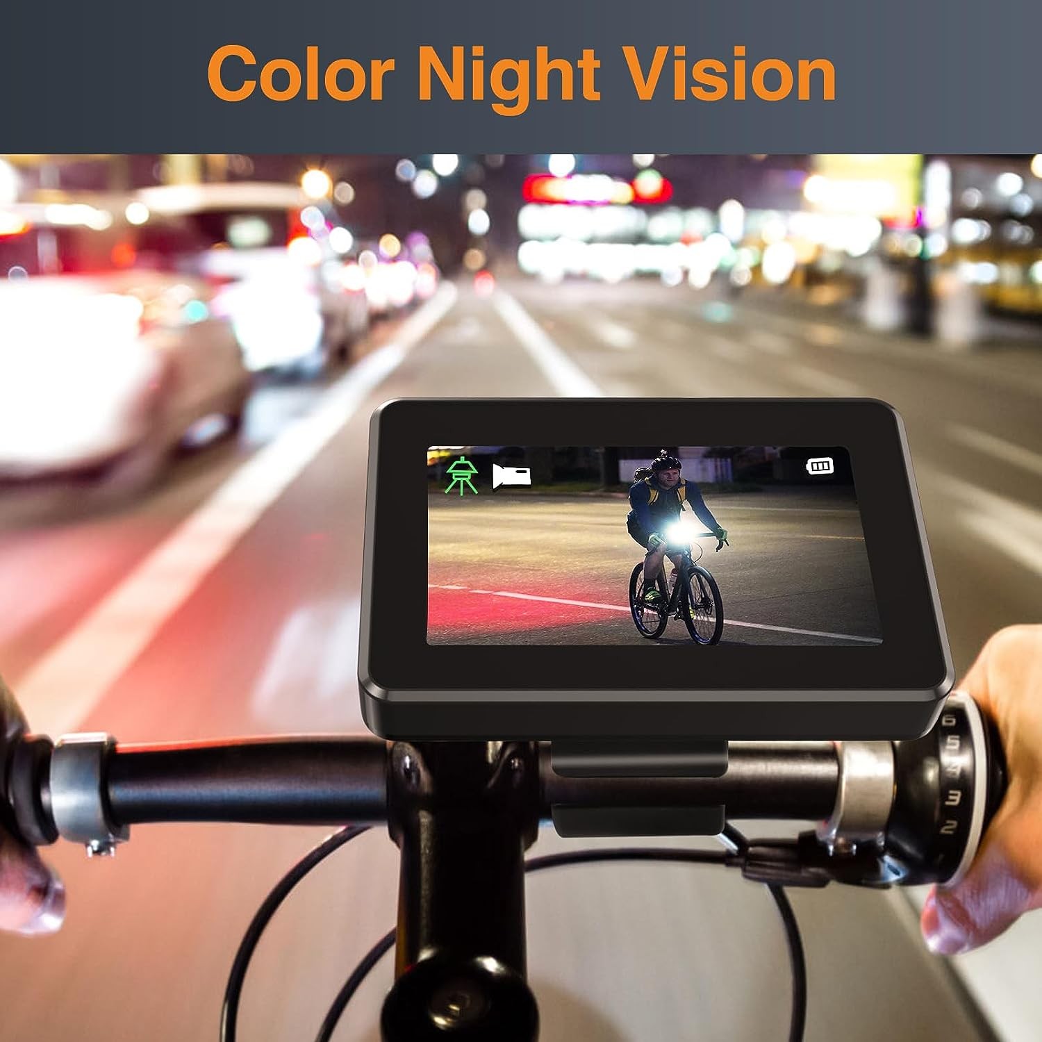 sykkelmonitorsett med kamera med nattsyn