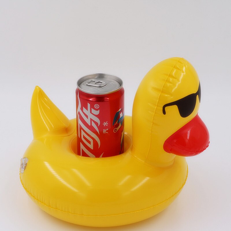 oppblåsbare duck mini koppholdere drikkebasseng