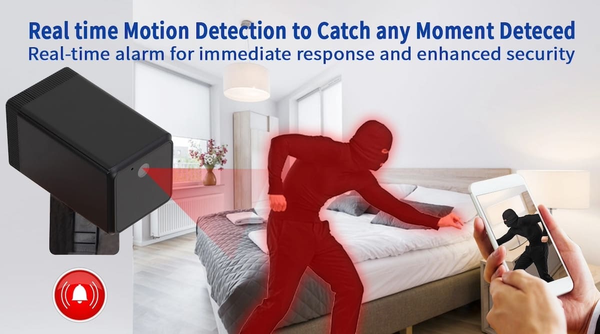 bevegelsesdeteksjon spion sikkerhetskamera for husleilighet