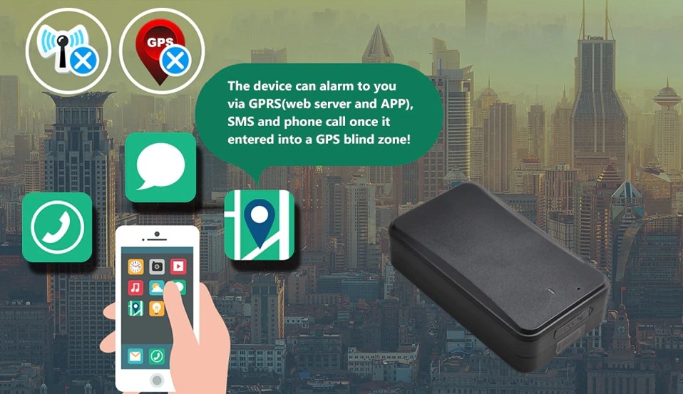 GPS blindsone alarm tracker