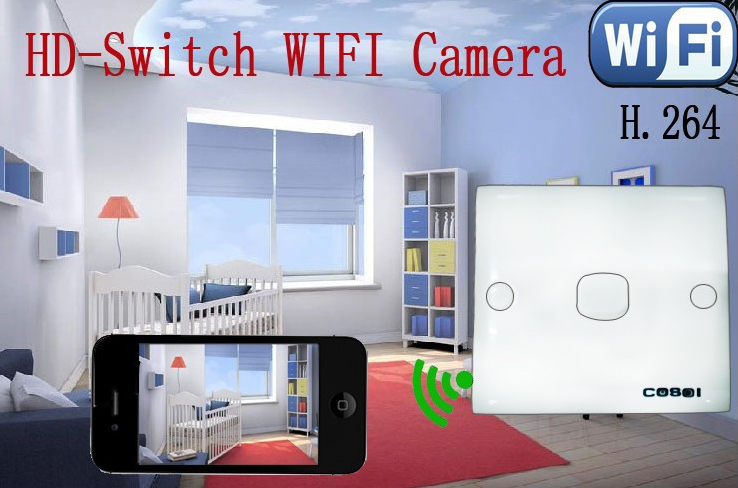wifi-kamera i en lysbryter