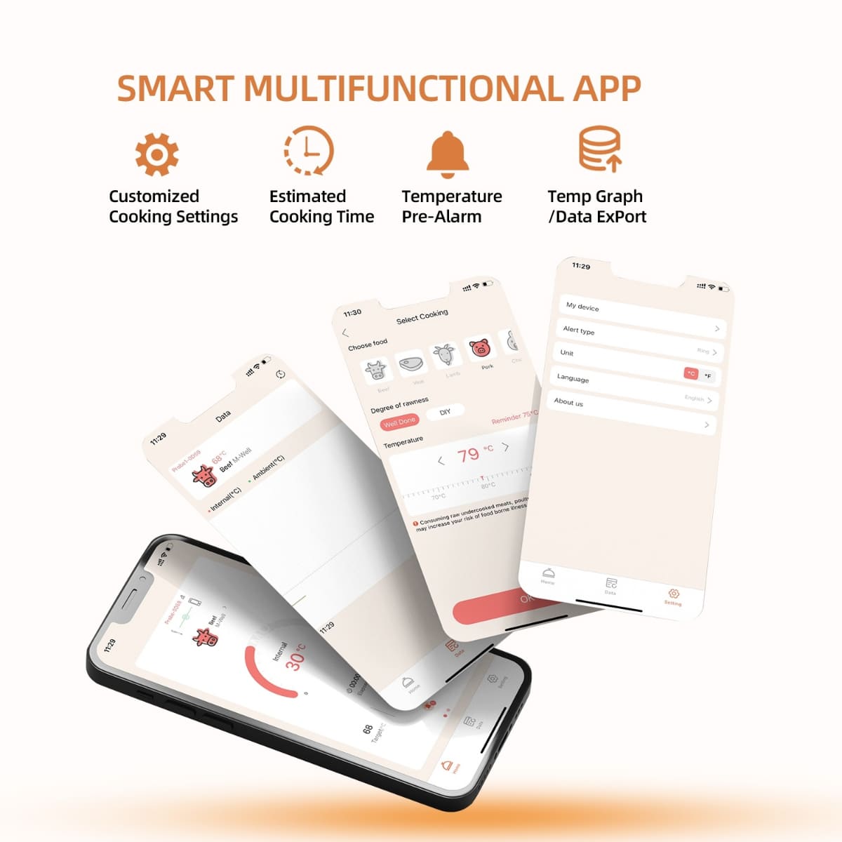 app mobilt smarttelefontermometer for mobil
