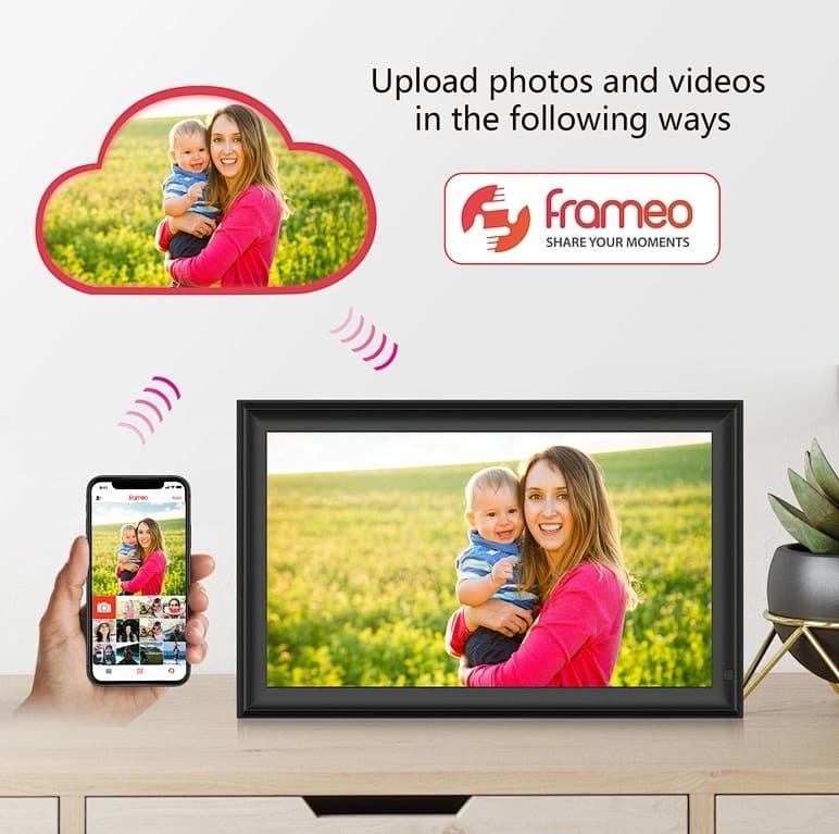 digital fotoramme for bilder wifi app berøringsskjerm 15"