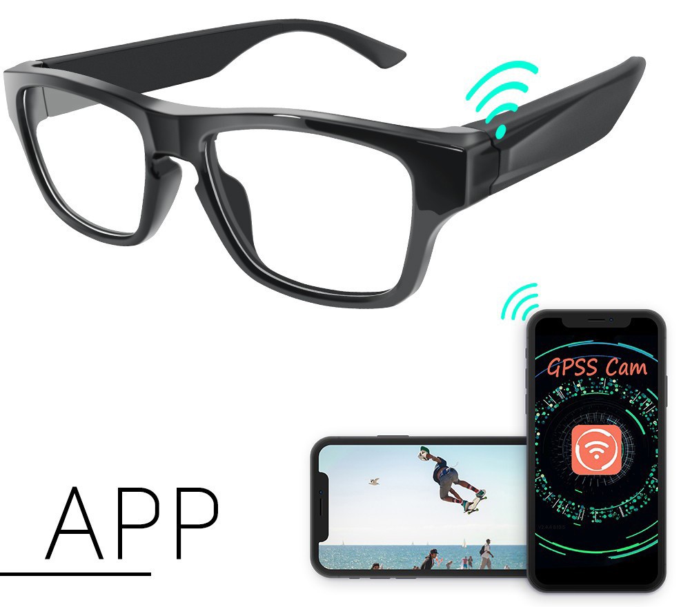 briller med wifi kamera - gpss cam applikasjon wifi sett