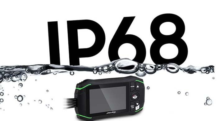 IP68-beskyttelse - vanntett + støvtett kamera på motorsykkel