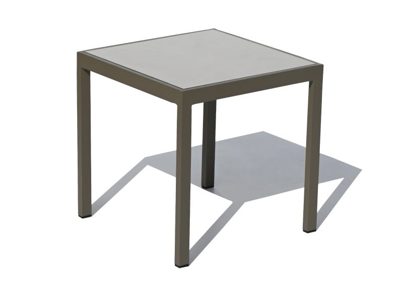 Lite hendig terrassebord i aluminium Luxurio Damian minimalistisk design