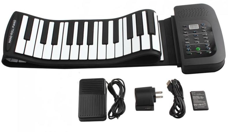 rullende piano - piano keyboard laget av silikon
