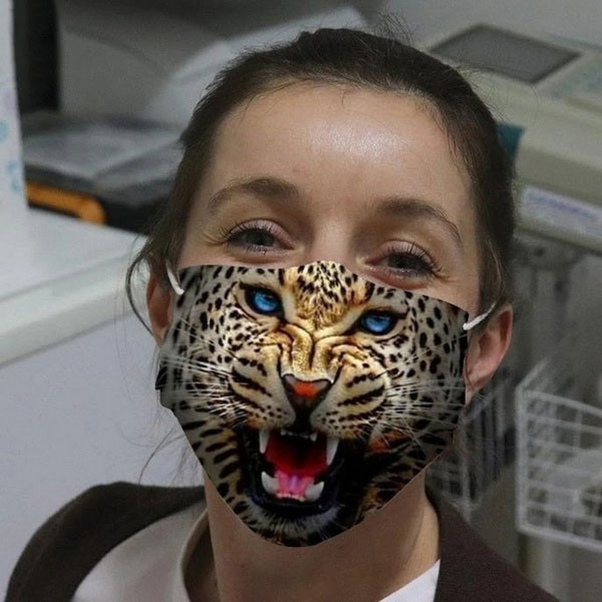leopard ansiktsmaske