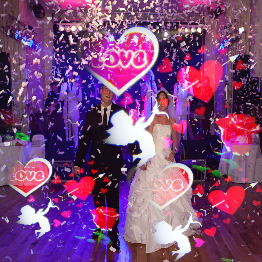 dekorativ led projektor hjerteprojeksjon, engler, kjærlighet