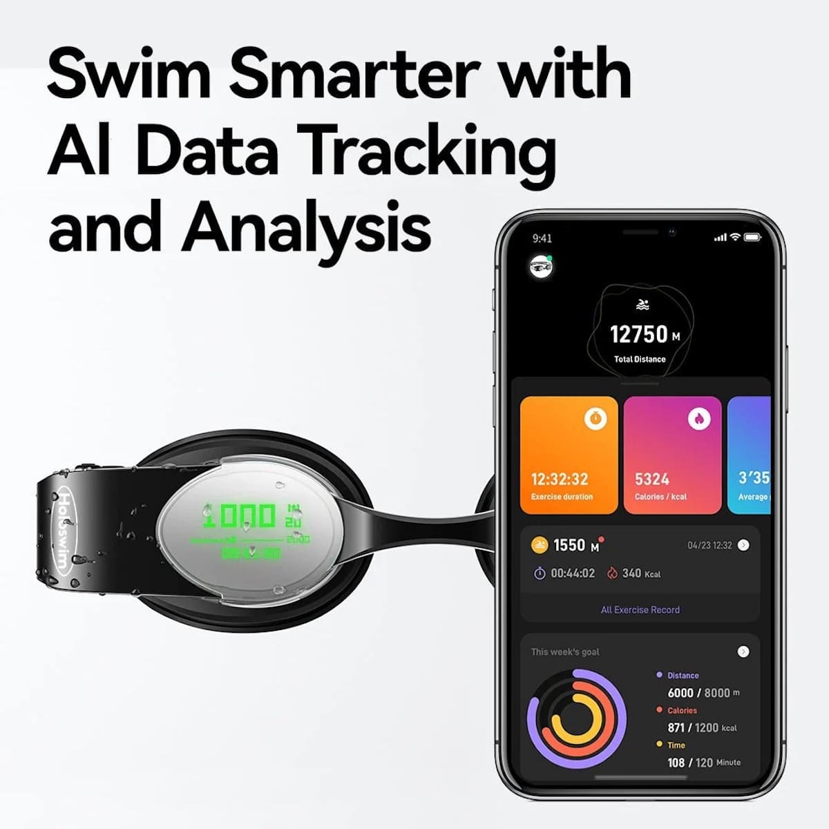 smarte svømmebriller holo svømme med smarttelefon app