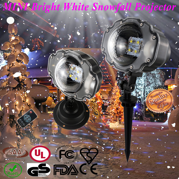 Snowflakes LED-projektor Utvendig og innvendig projeksjon