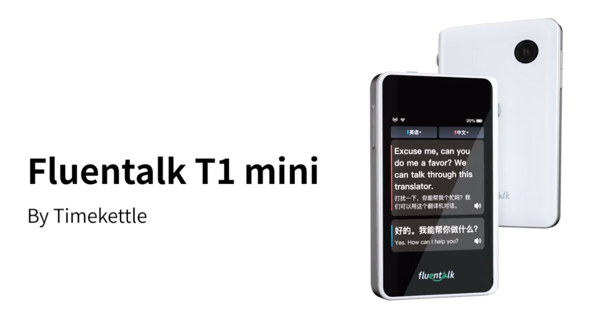 Fluentalk T1 mini Timekettle - bærbar reiseoversetter