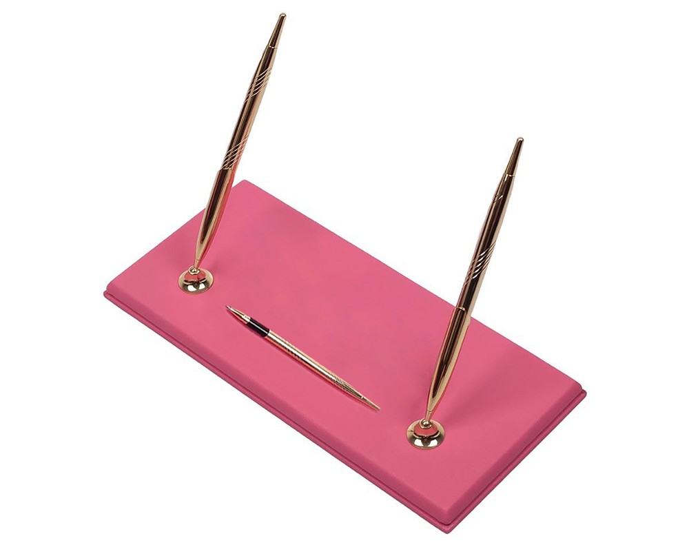 sett med luksus penner rosa gull stativ for kvinner