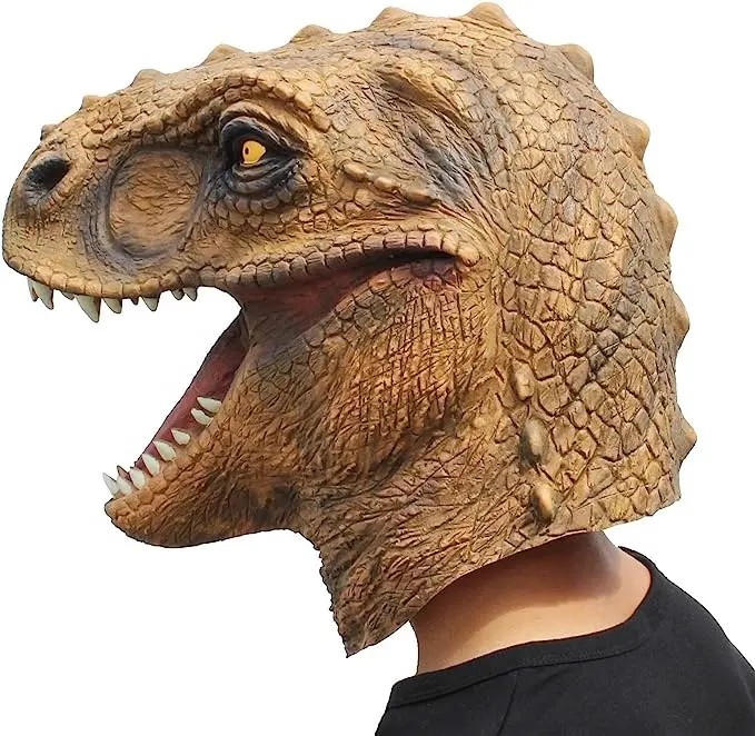 Halloween maske silikon dinosaur t rex dinosaur hodemaske