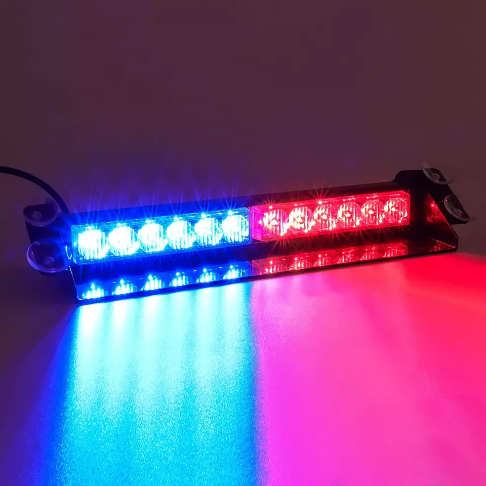 Blinkende LED strobe beacons (lys) for bilen med mulighet for å endre farger og blinke stiler