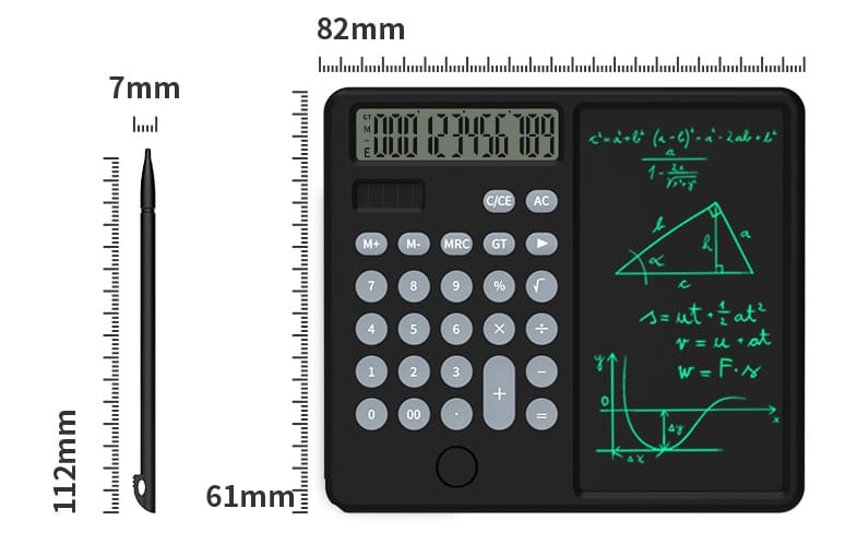 notatblokk med kalkulator