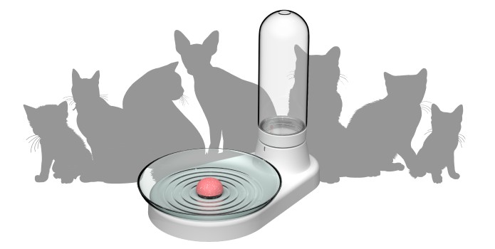 vanntank for katt - brett automatisk