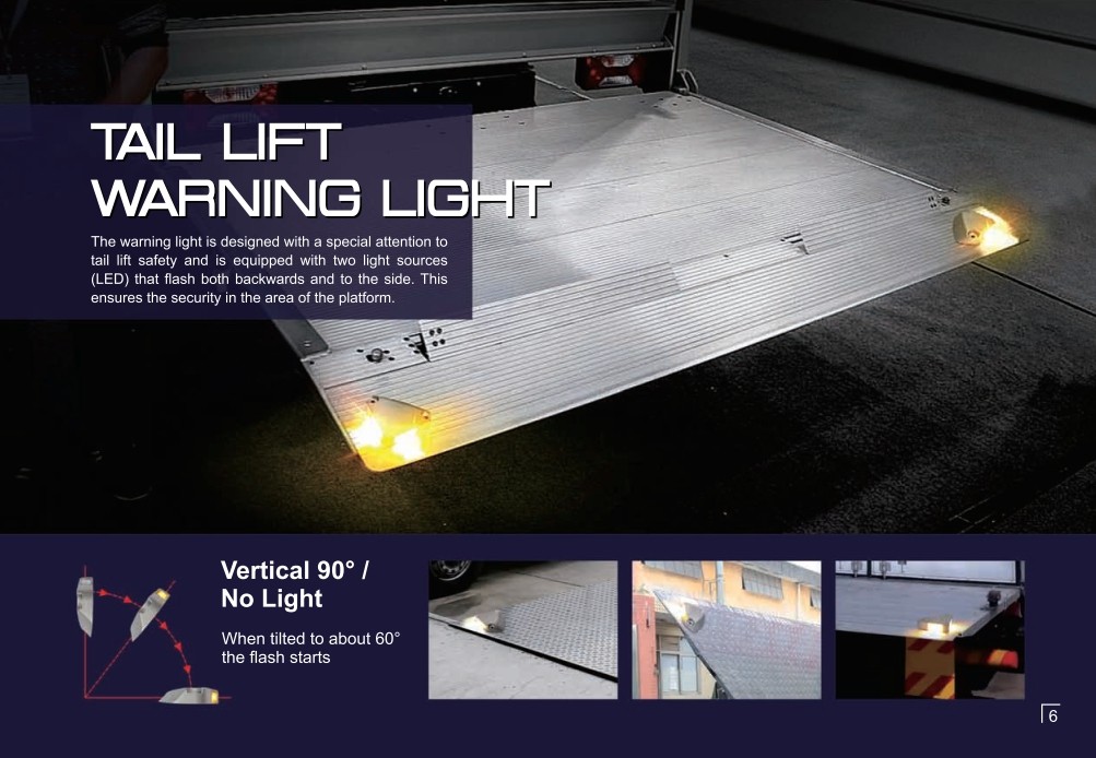 LED-signalering LED bakløfterlys for bilplattform - varebil, lastebil