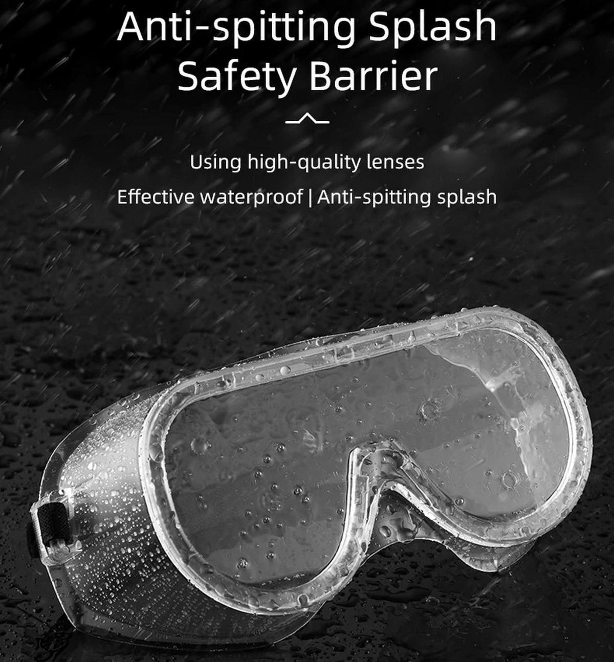 beskyttelsesbriller som er motstandsdyktige mot støvdråper og støt